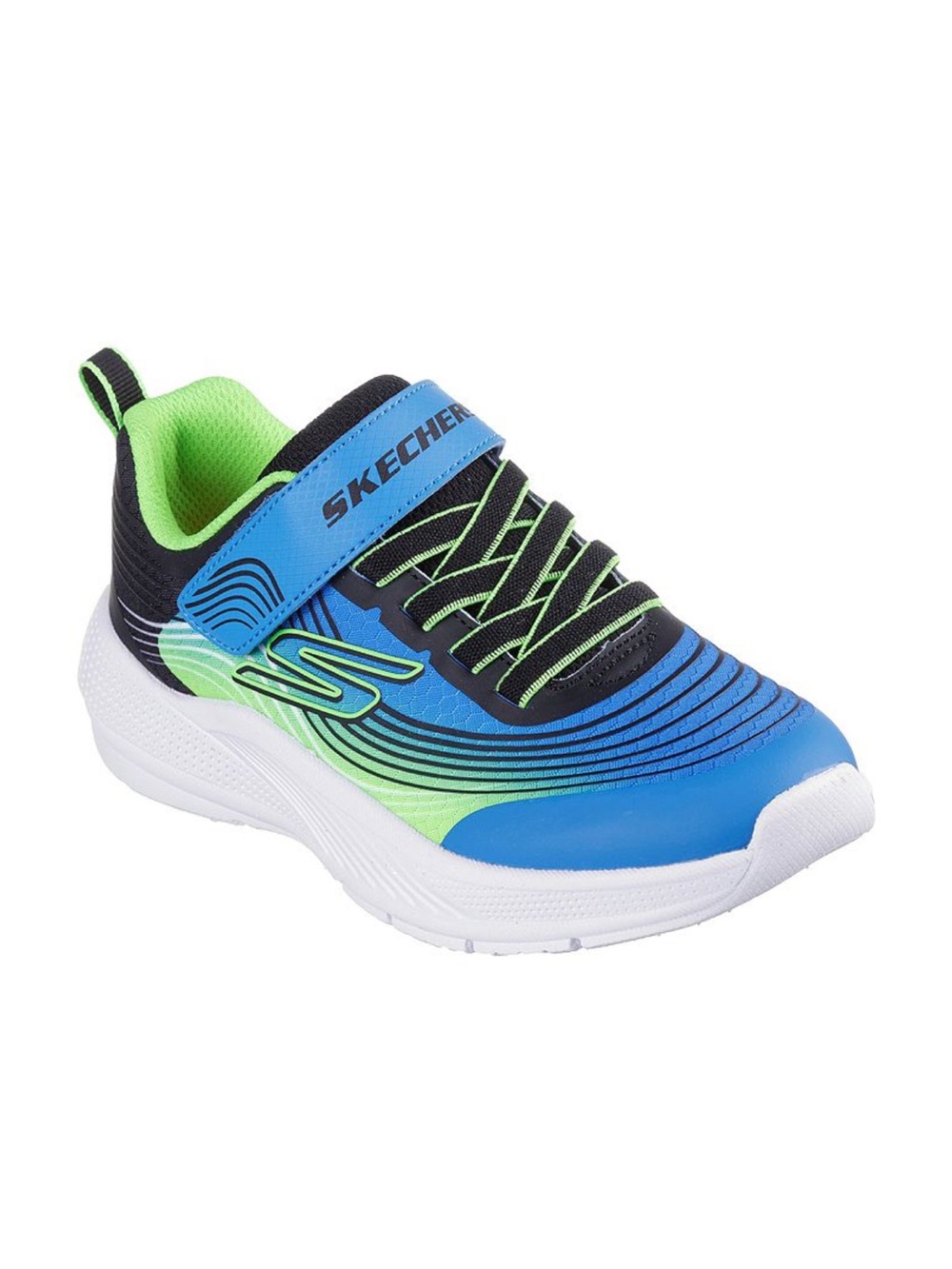 Skechers Kids Blue and Green Hook-and-Loop Athletic Sneaker
